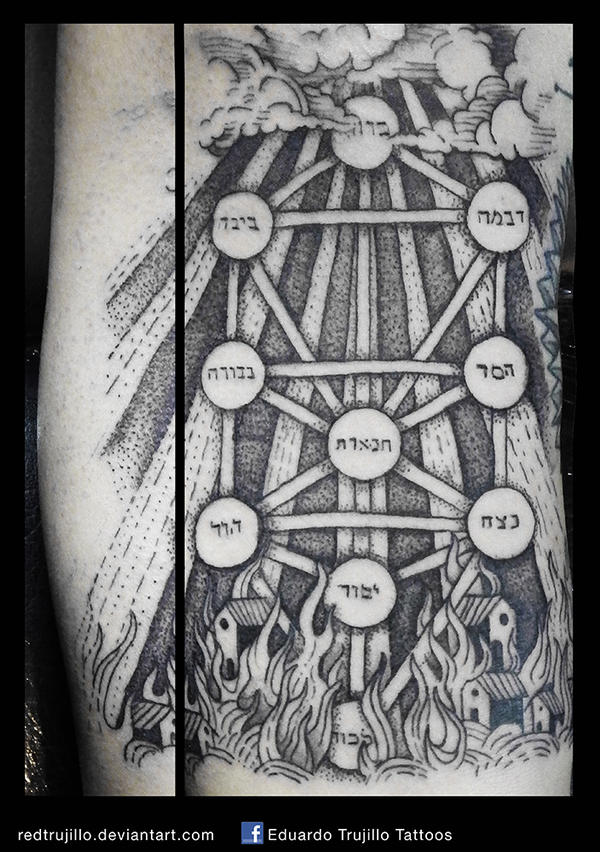 Kabbalah Tree Heaven And Hell Tattoo By Redtrujillo On Deviantart