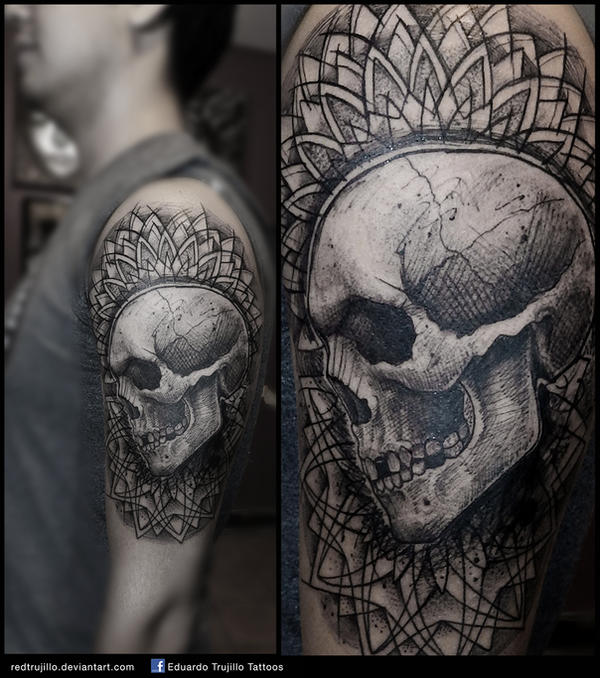 Trash Skull Mandala Tattoo By Redtrujillo On Deviantart Trash Skull Mandala Tattoo By Redtrujillo On Deviantart