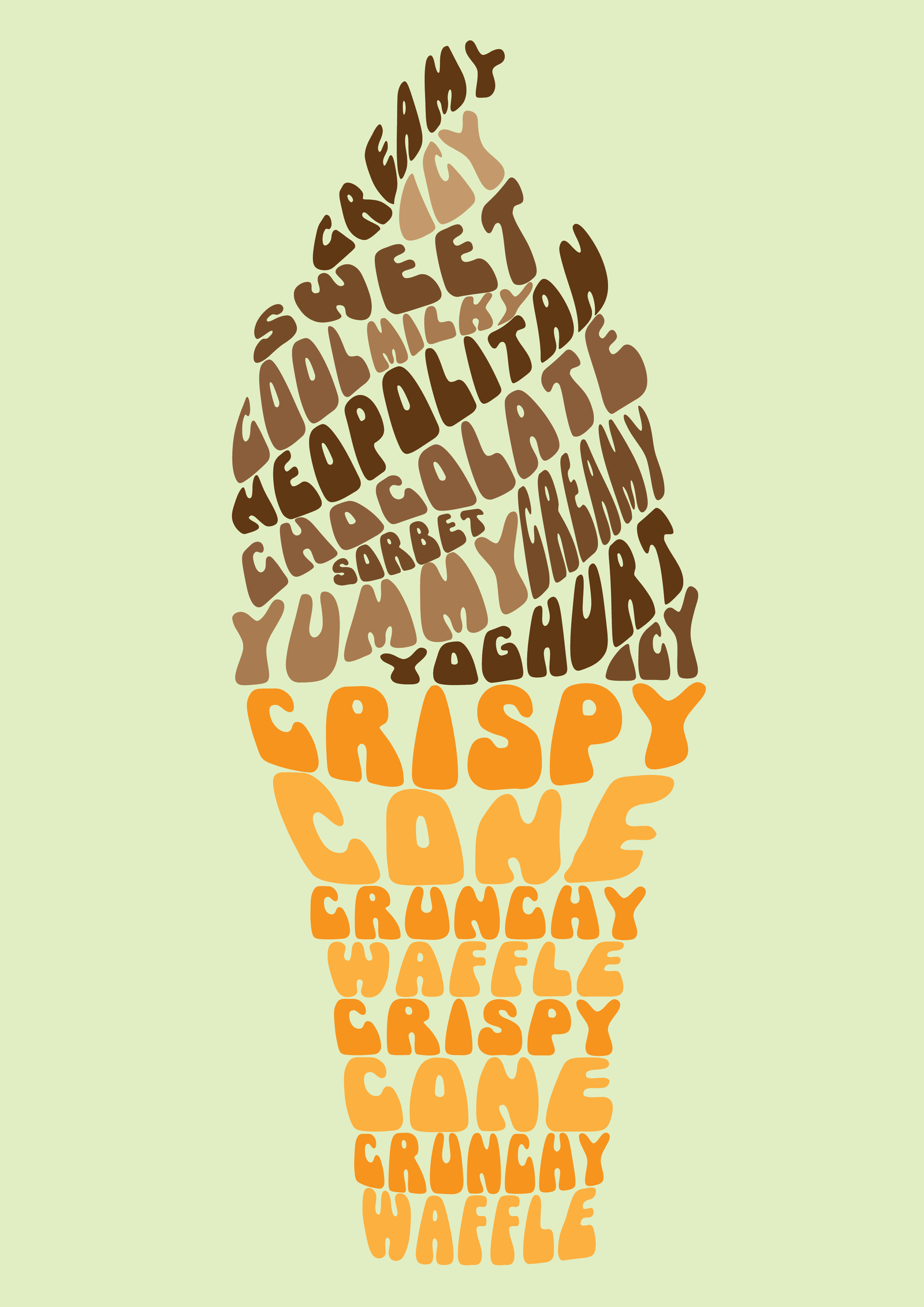 Typography Design - Ice-cream