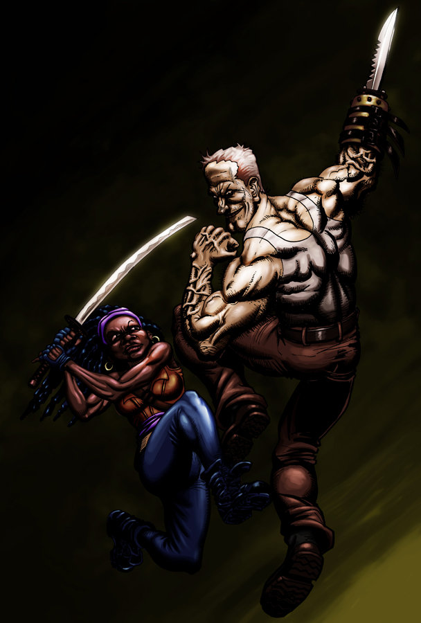 The Walking Dead (tv series) Michonne Vs Merle