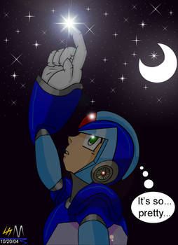 MegaMan X touching a star..