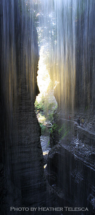 Behind the Falls...