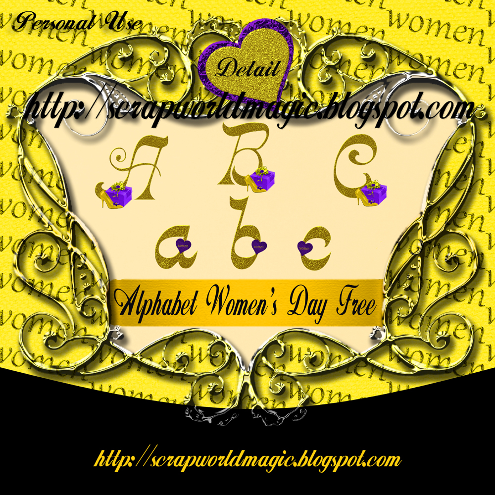 Alphabet Women's Day png Free