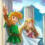 Tloz: A link between worlds - Link and Zelda