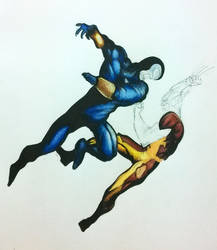 Cyclops vs. Wolverine!