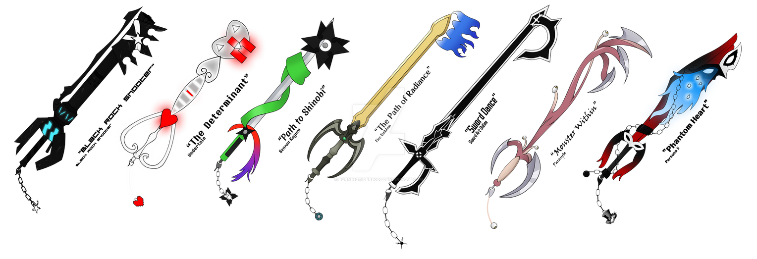 Keyblade Set #3 by BurningTiger9000 on DeviantArt