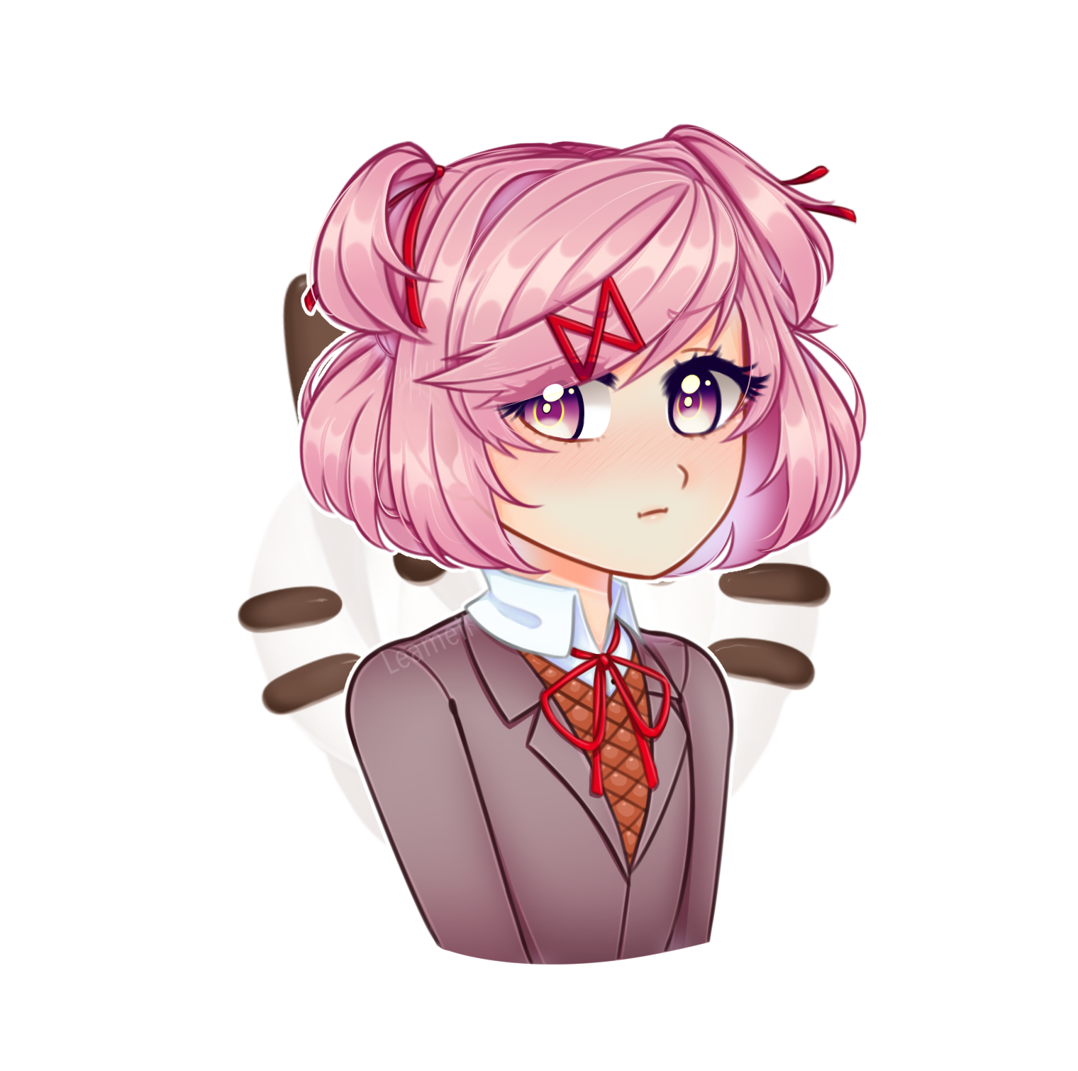 Natsuki Simple Natsuki (Normal ver.) by Leameii on DeviantArt
