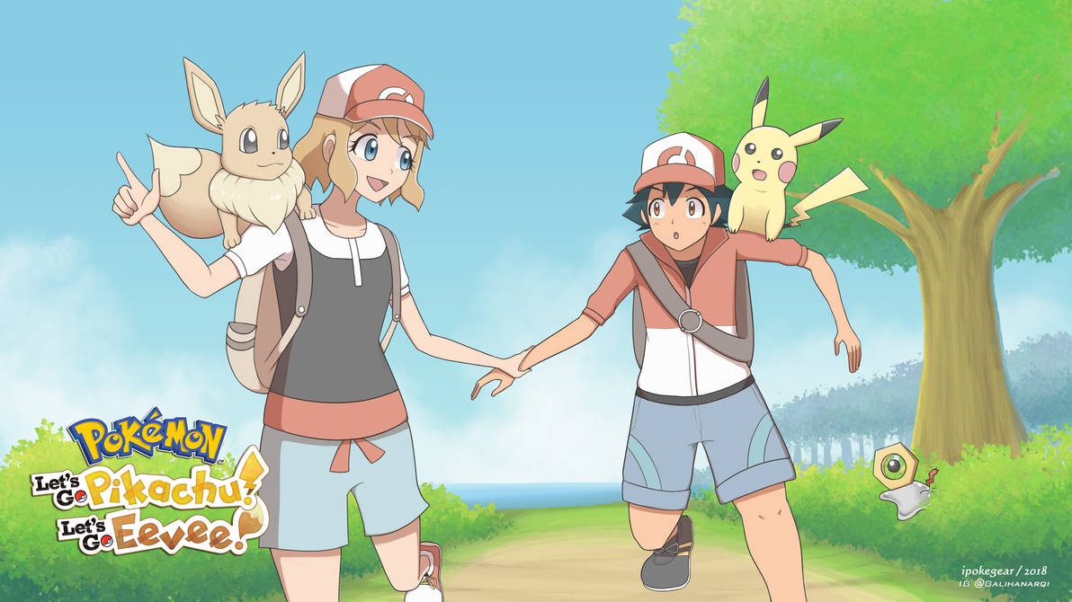 Let's GO! Ash and Serena by ipokegear Let's GO! Ash and Serena by ipokegear