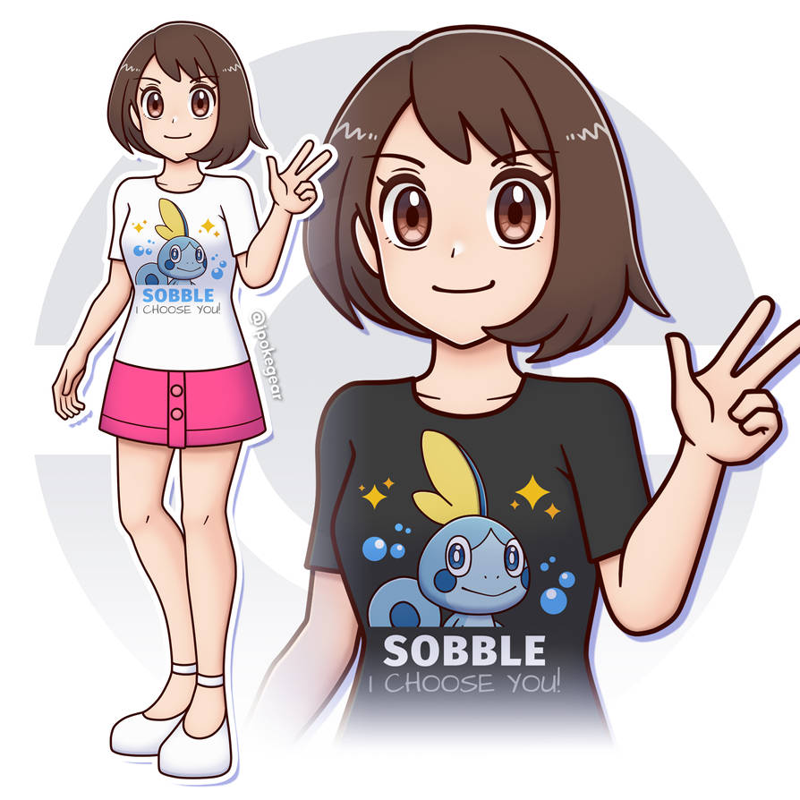 Casual Gloria + Sobble T-Shirt by ipokegear on DeviantArt