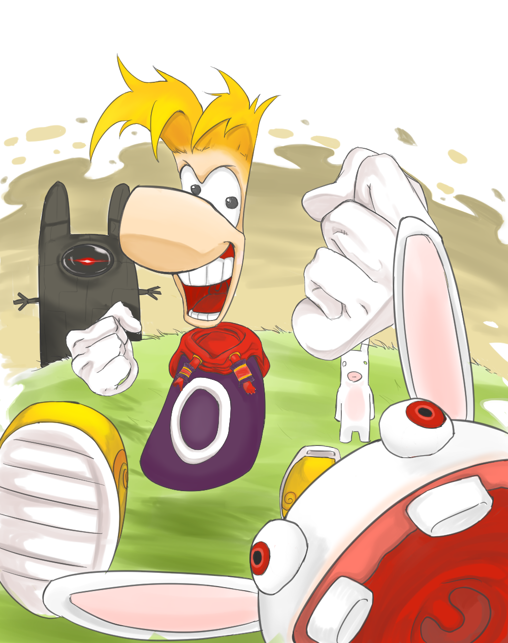 Raymen Rabbits Faces Rayman Raving Rabbids by zavvaj on DeviantArt