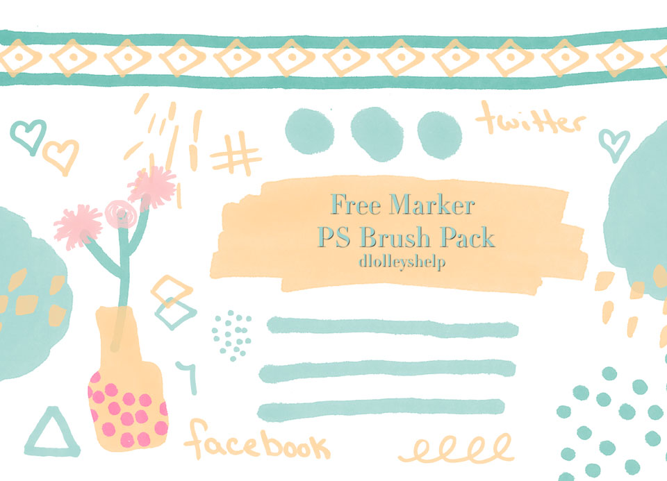 Free Photoshop Marker Brush Pack