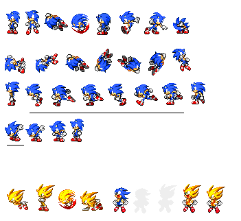 Hyper Sonic 3 sprites by multiadventures984 on DeviantArt