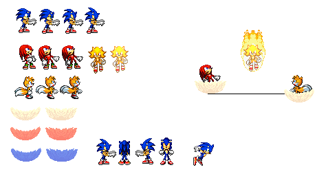 Sonic heroes ending sprites