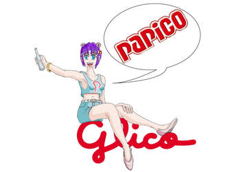 Girl for Papico ice-cream drink contest on PIXIV