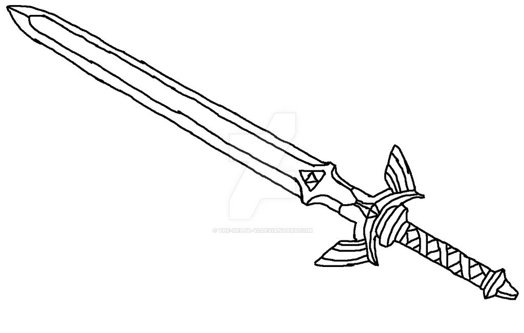 Master Sword Hyrule Warriors line art by TheDelta42 on DeviantArt