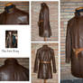 Leather buff coat