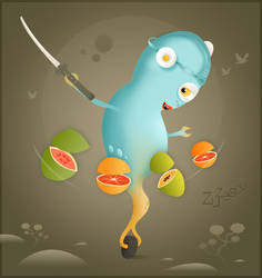 Fruit monster ninja