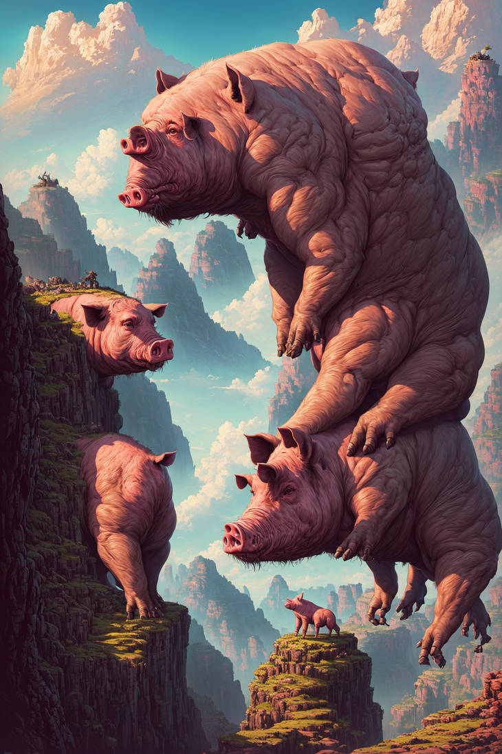 Fantasy Pig World - 03 by Blamanda on DeviantArt