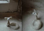 little white fox by Neekse