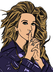 Cartoon Style Celine Dion