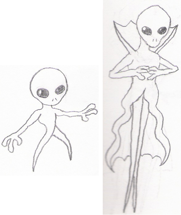 #099-100: Big-Headed Gray Aliens