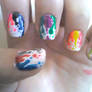 Paint Drips Nail Design