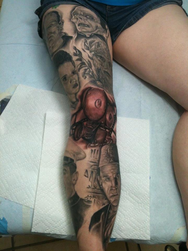 my wifes full leg sleeve by isaacectattoo on DeviantArt