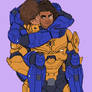 Grif And Caboose Piggy Back Ride