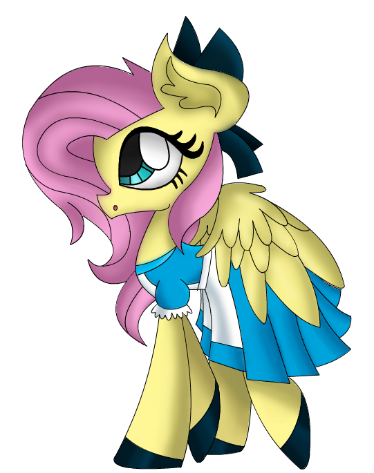 Fluttershy in Wonderland - Vector (WIP)