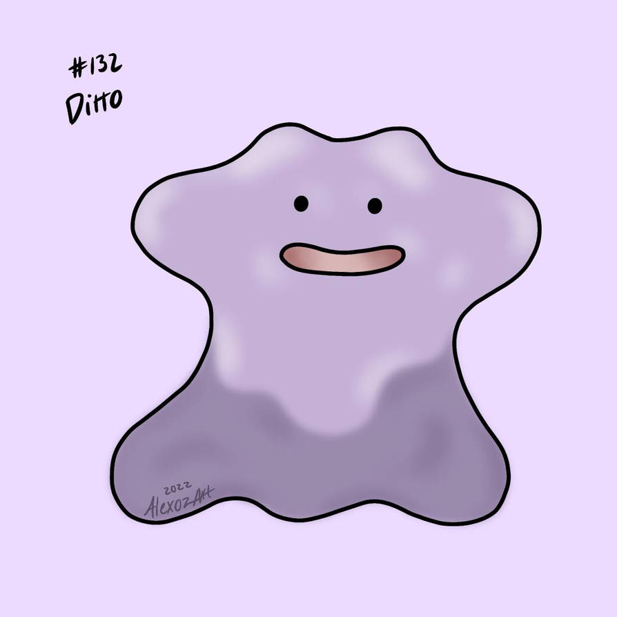 Pokemon #132 - Ditto by AlexozArt on DeviantArt