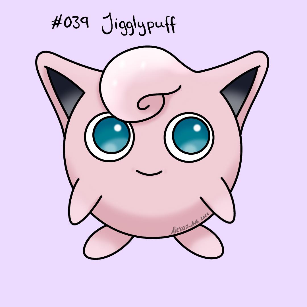 Cómo dibujar JIGGLYPUFF POKEMON #039, FÁCIL