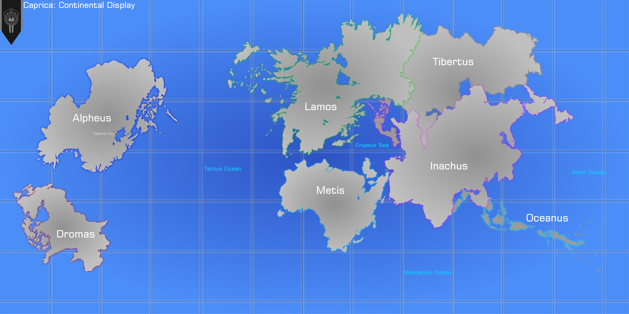 Caprica Continental Map by SixU on DeviantArt