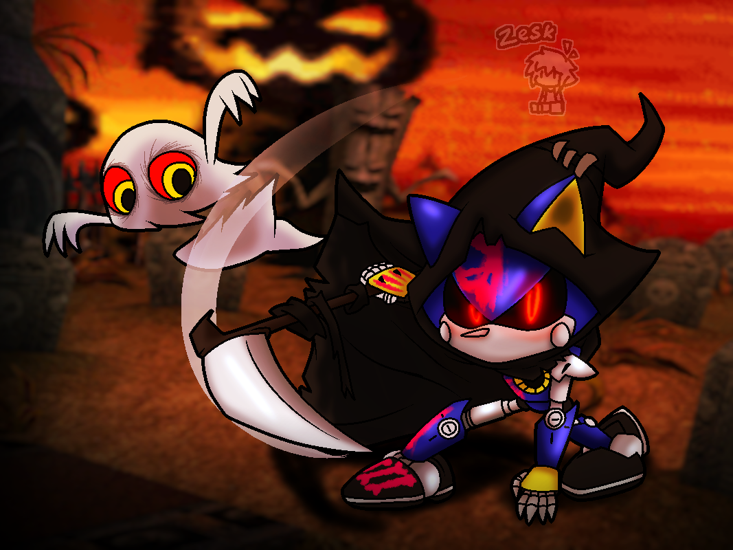 Reaper Metal Sonic Halloween 2022 - Sonic - Fanart by