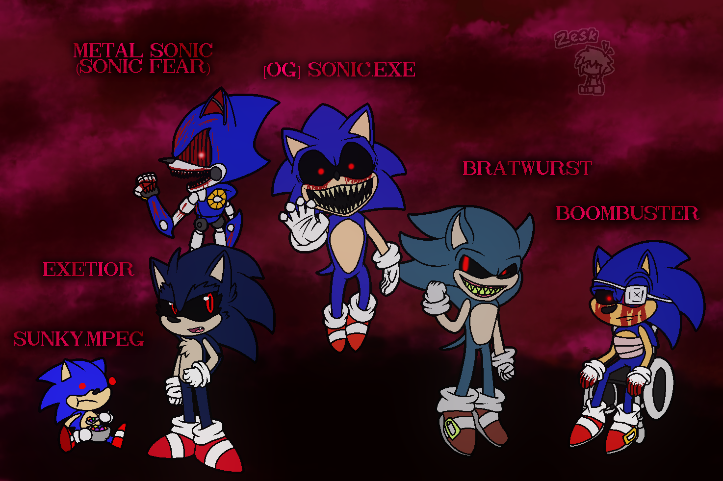 Sonic.EXE (Version 2) by MajorLeagueGaminTrap on DeviantArt