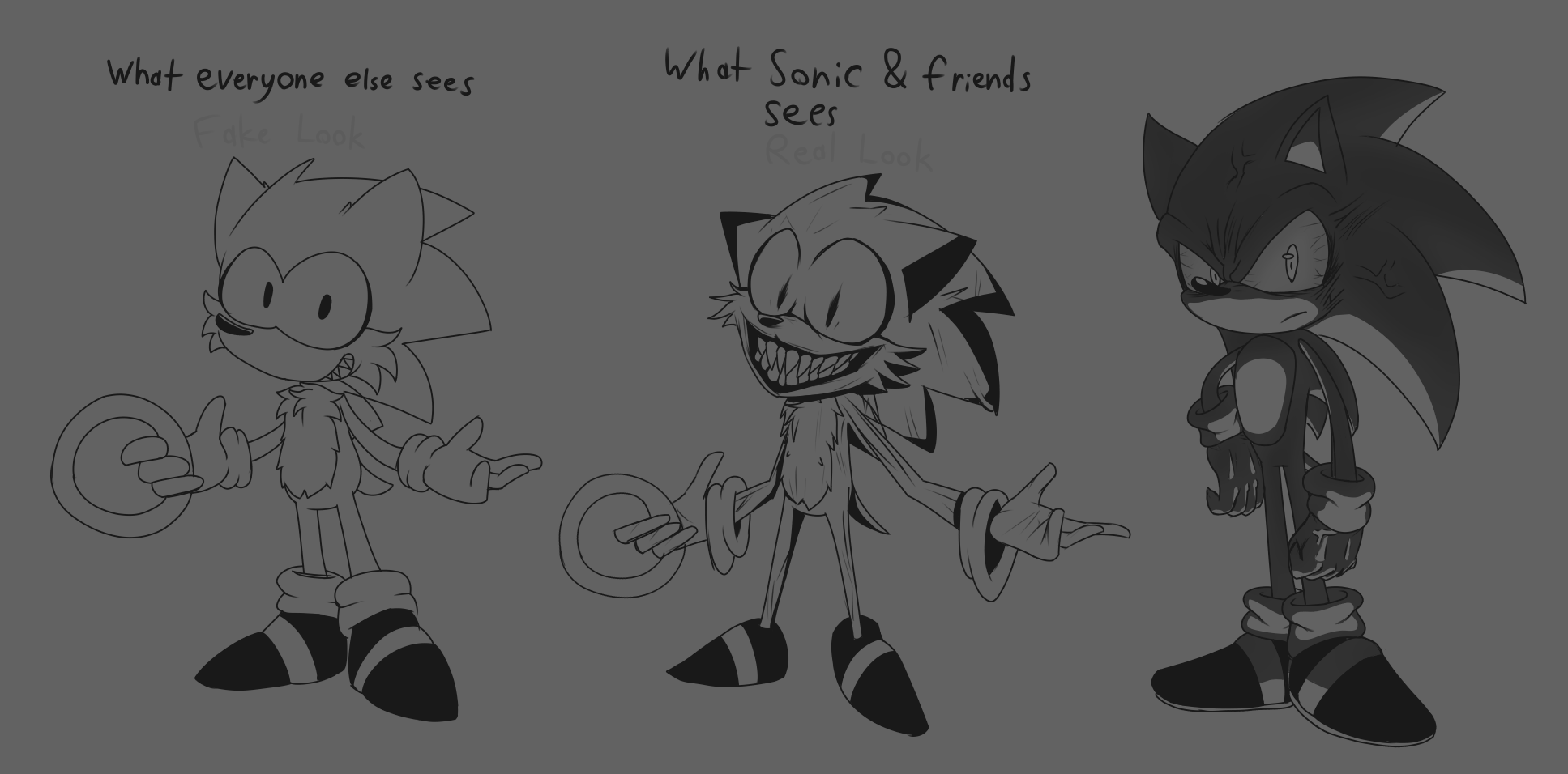 Sonic.EXE (OG) but his forms in each song by JayKay64 on DeviantArt