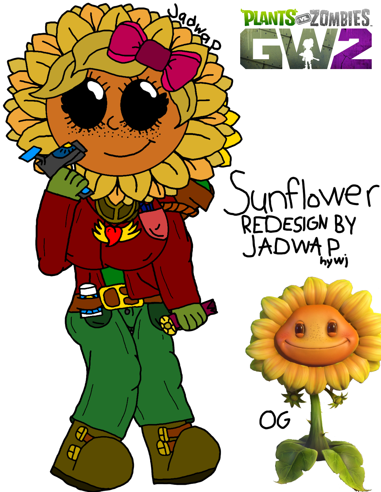 Sunflower - Plants vs. Zombies: Garden Warfare II by Hywj on DeviantArt