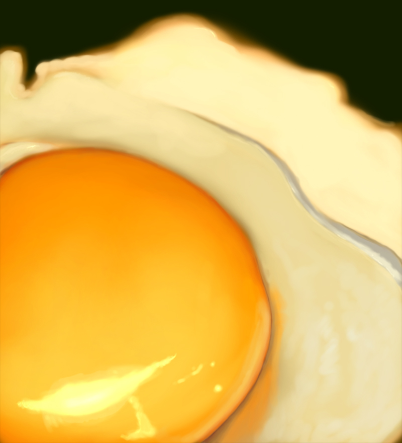 overflowing egg