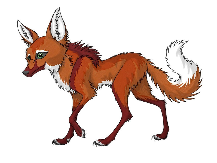 Stylized Maned Wolf