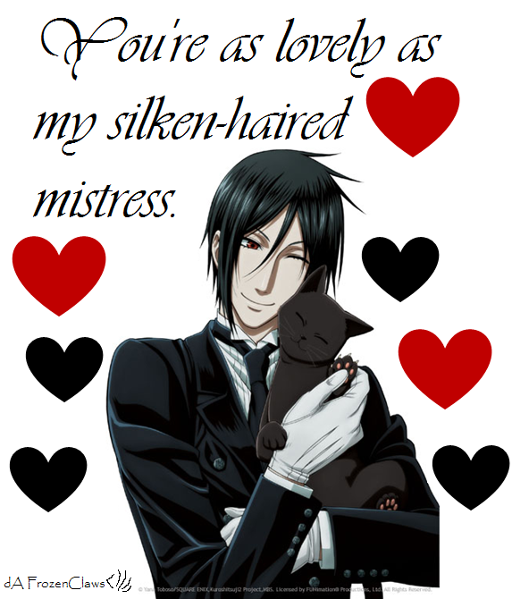 Black Butler Valentine: Sebastian loves cats