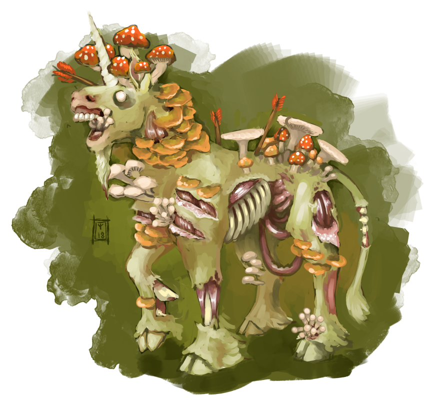 Infected Unicorn by AThousandRasps