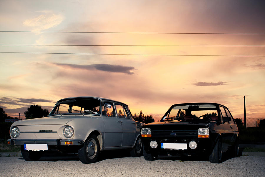 Skoda 100 and Ford Fiesta