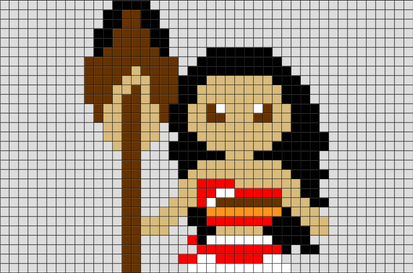 Moana pixel art