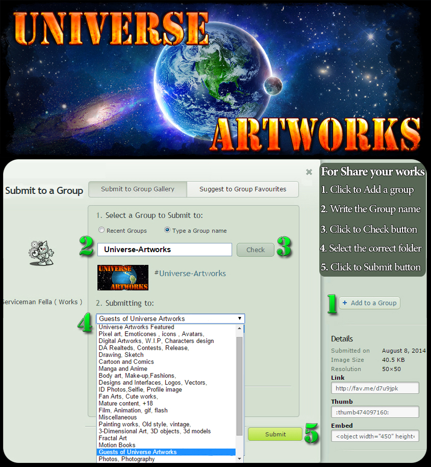 Submit in Universe-Artworks from artist gallery