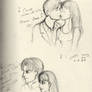 Art study: kissing pose and walking side by side