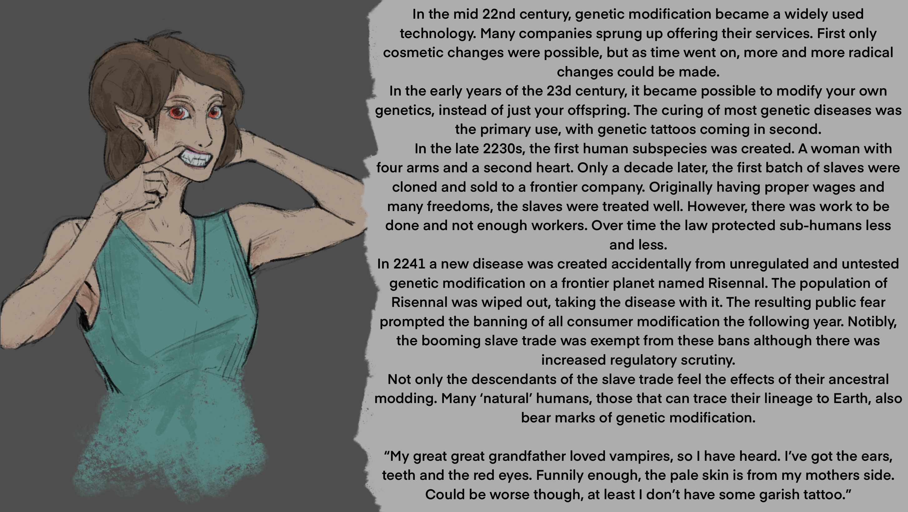 Genetic Construct Deviantart Genetic modification and its consequences. by DotEqualsDotDot on DeviantArt