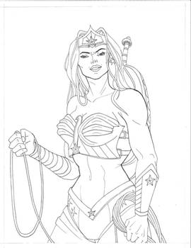 Wonder Woman Line Art