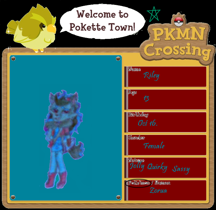 Pokemon Crossing App: Riley the Zorua