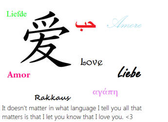 Love in many languages