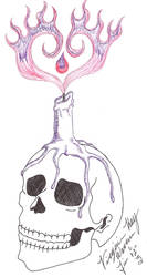 Skull And Candle Heart.