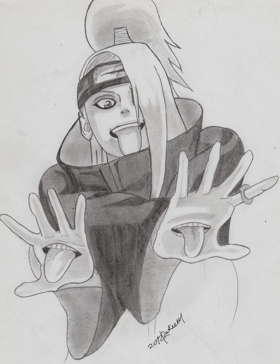 Deidara pencil drawing